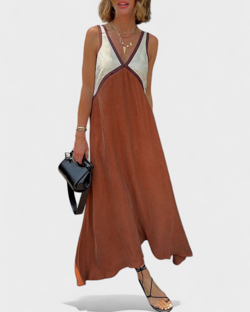 Vida – Elegantes ärmelloses Langes Kleid