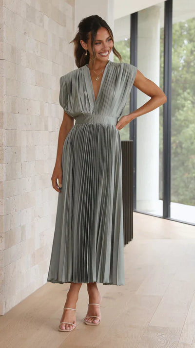 Iris - plissiertes Midikleid für einen zeitlos eleganten Look