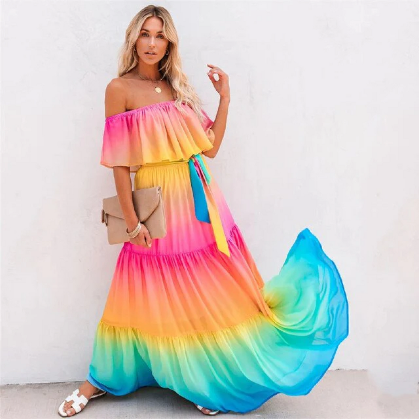Alisha - mehrfarbiges Sommerkleid