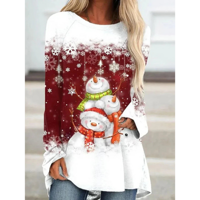 Dumina | Damen Langarm Warme Pullover | Weihnachten
