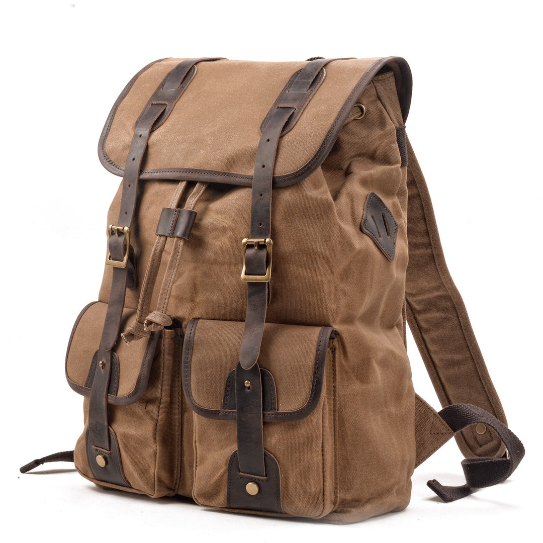 Vadenza | Herren Vintage Leinwand Reise Rucksack | Draußen