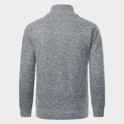 Piet - warme Strickjacke mit durchgehendem Reißverschluss und Thermofutter