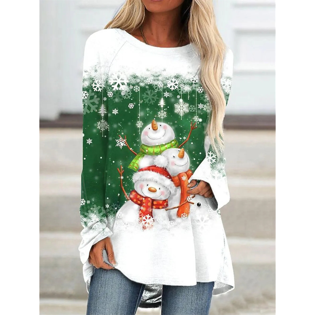 Dumina | Damen Langarm Warme Pullover | Weihnachten