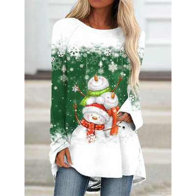 Dumina | Damen Langarm Warme Pullover | Weihnachten