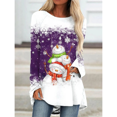 Dumina | Damen Langarm Warme Pullover | Weihnachten