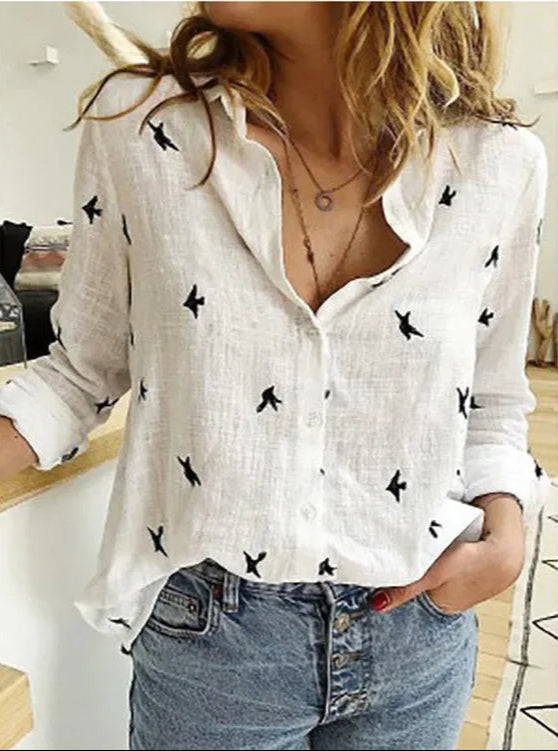 Vintage Bluse aus Leinenmix – Clara
