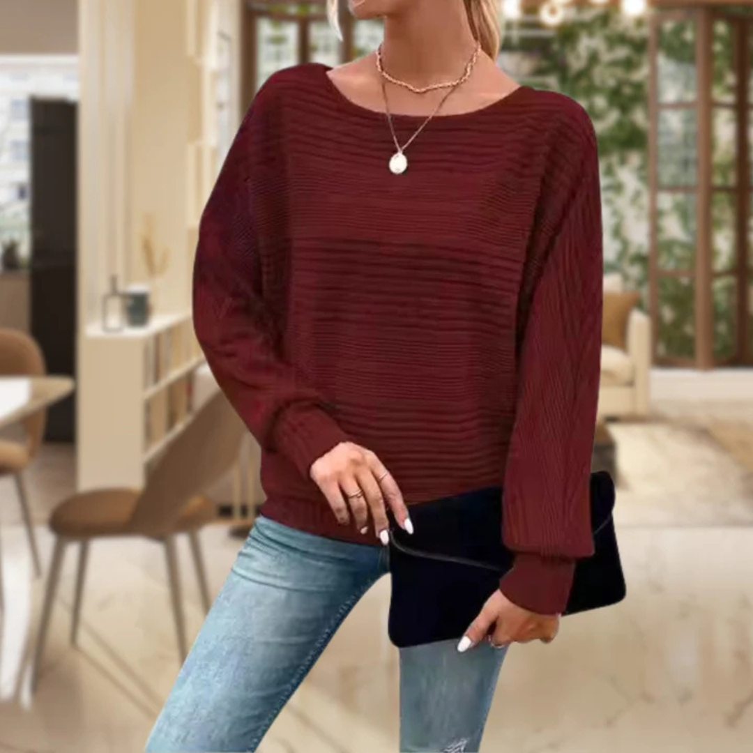 Ellaisa | Damen Rundhalsausschnitt Warme Pullover | Volle Ärmel