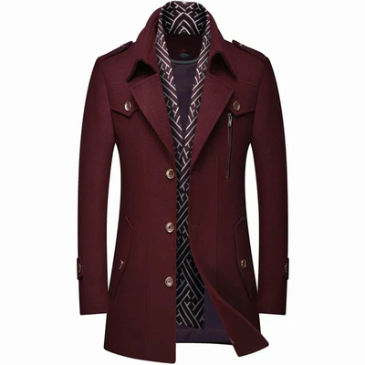 Kamill | Herren Stilvoller Winter Trench Mantel | Warme