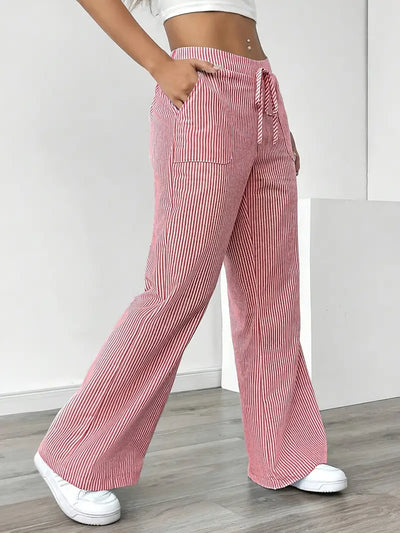 Alina – Elegante Gestreifte Hose Mit Taschen