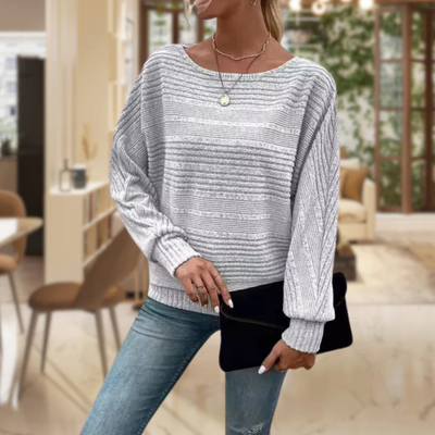Ellaisa | Damen Rundhalsausschnitt Warme Pullover | Volle Ärmel
