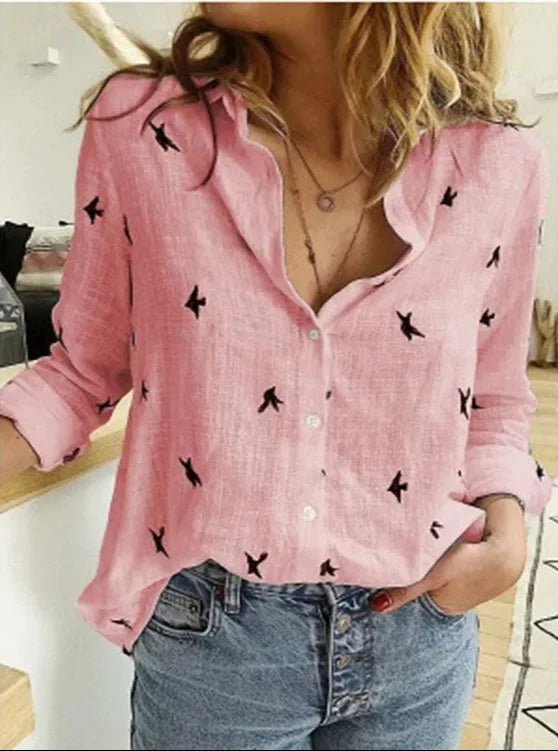 Vintage Bluse aus Leinenmix – Clara
