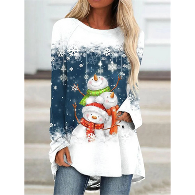 Dumina | Damen Langarm Warme Pullover | Weihnachten