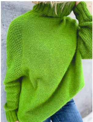 Suzane | Damen Rollkragen Gestrickt Pullover | Übergröße