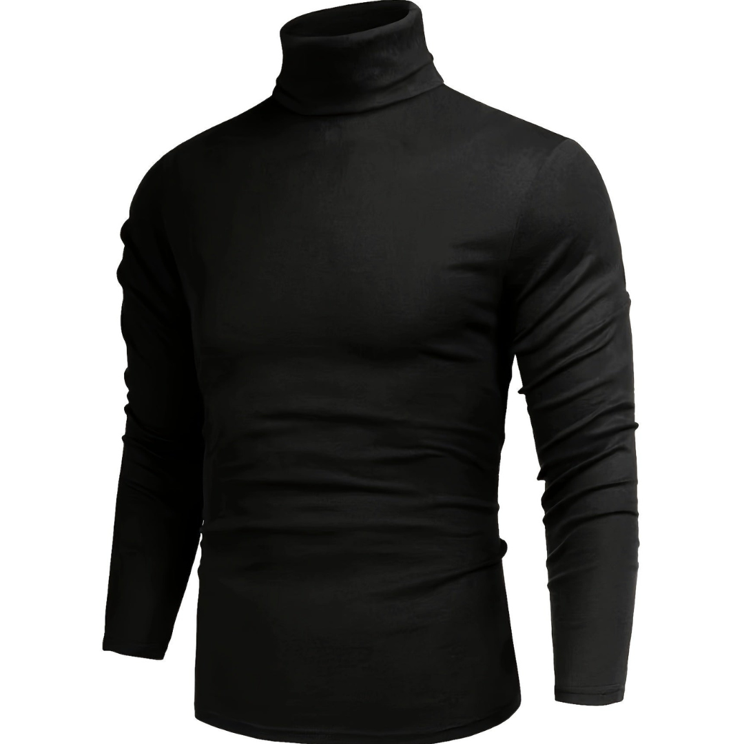 Awadim | Herren Winter Rollkragen Langarm Pullover | Schlanke Passform