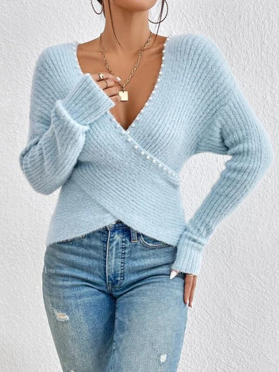 Conette - eleganter, schlichter Pullover mit V-Ausschnitt