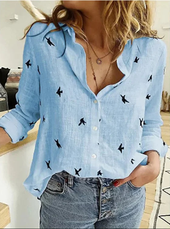 Vintage Bluse aus Leinenmix – Clara