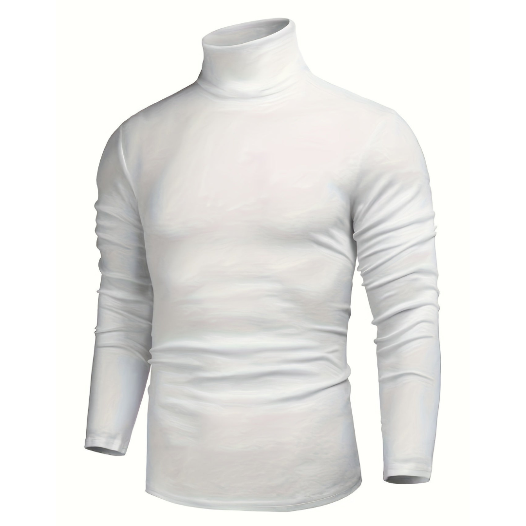 Awadim | Herren Winter Rollkragen Langarm Pullover | Schlanke Passform