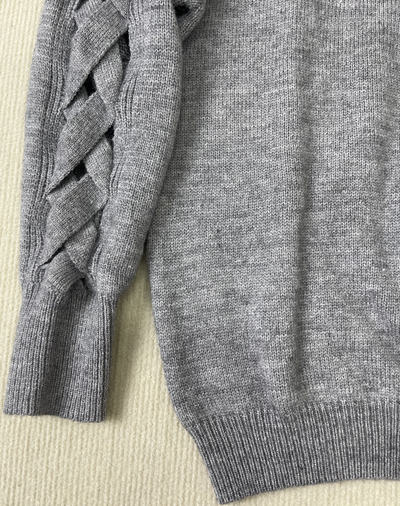Dorette - Grauer einfarbiger Pullover für einen modischen Look