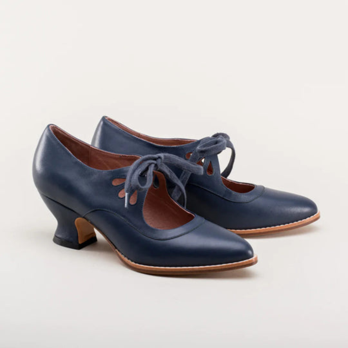 Vintage-Schnürschuhe mit Absatz Für Damen