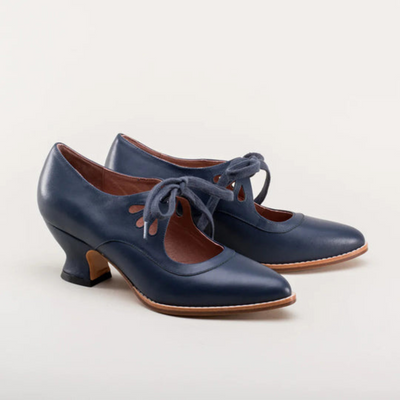 Vintage-Schnürschuhe mit Absatz Für Damen