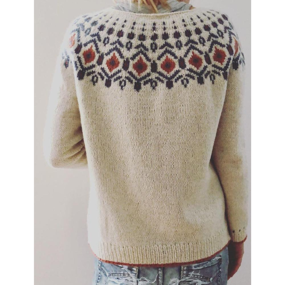 Foxine | Damen Winter Rundhalsausschnitt Pullover | Warme