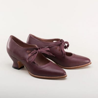 Vintage-Schnürschuhe mit Absatz Für Damen
