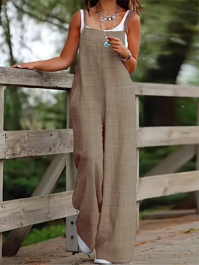 Annia – Lässige Latzhose Mit Weiten Beinen Und Taschen