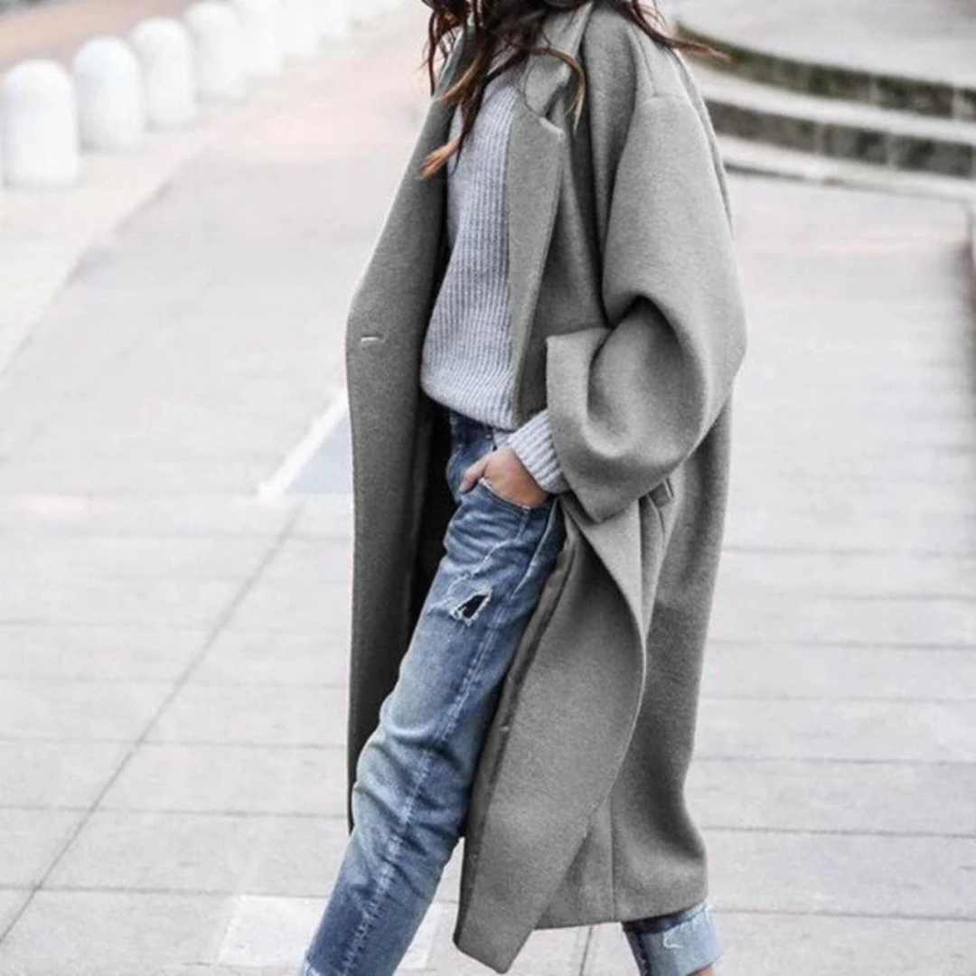 Dazena | Damen Elegante Winter Trench Mantel | Lange