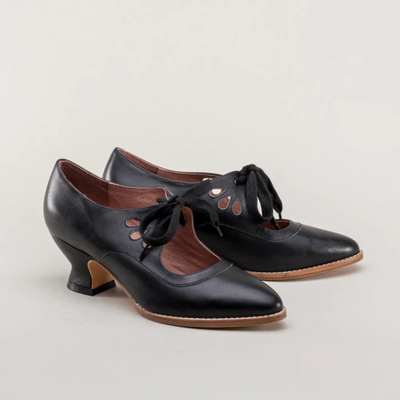 Vintage-Schnürschuhe mit Absatz Für Damen