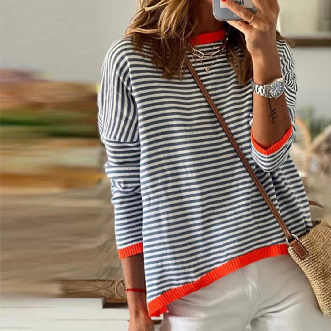 Millan | Damen Streifenmuster Pullover | Langarm