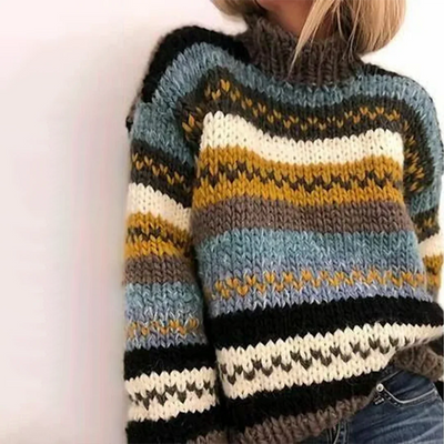 Reetana | Damen Rollkragen Pullover | Gestrickt