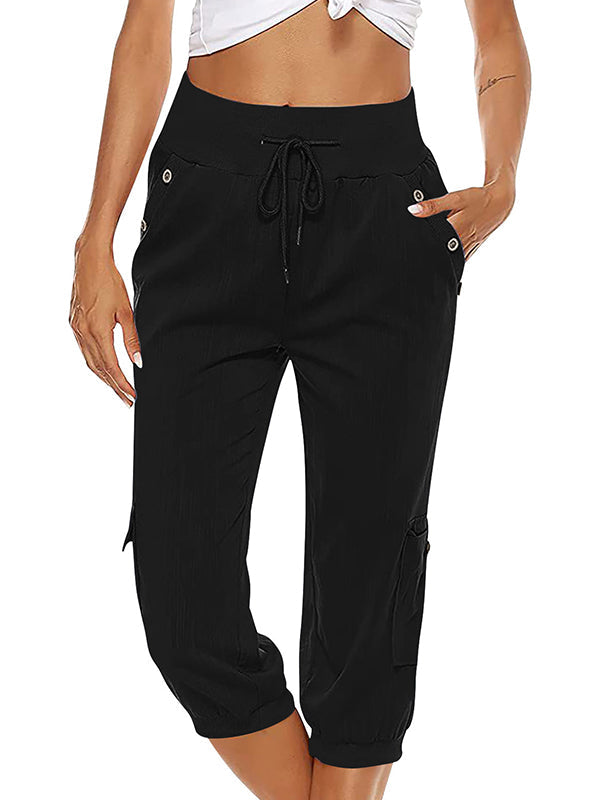 Ayla Damen Crop-Hose Im Leinenlook Mit Kordelzugbund – Bequem Und Vielseitig Für Jeden Anlass