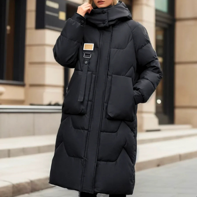Jadya | Damen Lange Puffer Jacke | Winter
