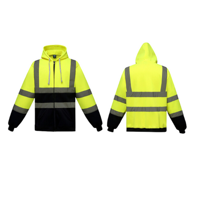Dudleyanet | Herren Reflektierender Winter Reißverschluss Jacke | Arbeitskleidung
