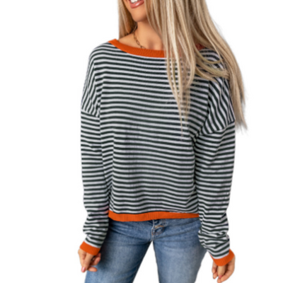 Banenza |  Damen Gestreiftes Oberteil | Langarm
