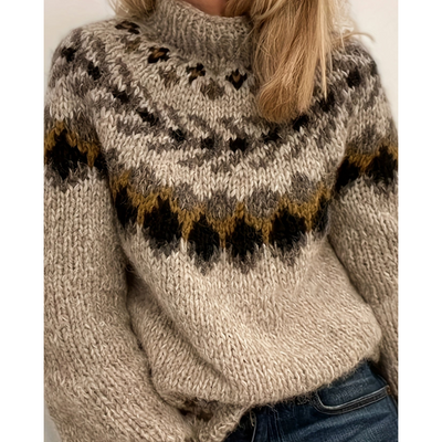 Ariama | Damen Knitted Langarm Pullover | Warme