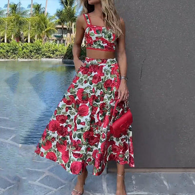 Zweiteiliges Sommer-Set mit offener Taille – Solenne