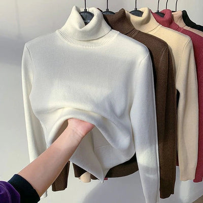 Eloise - mit Samt gefütterter Rollkragenpullover für Frauen
