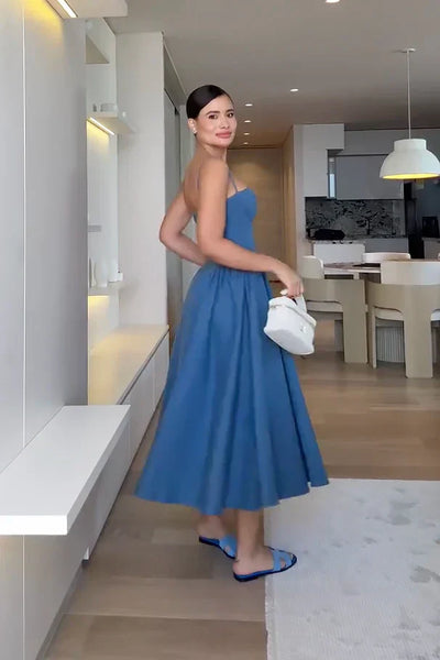 Denim Bustier Midikleid