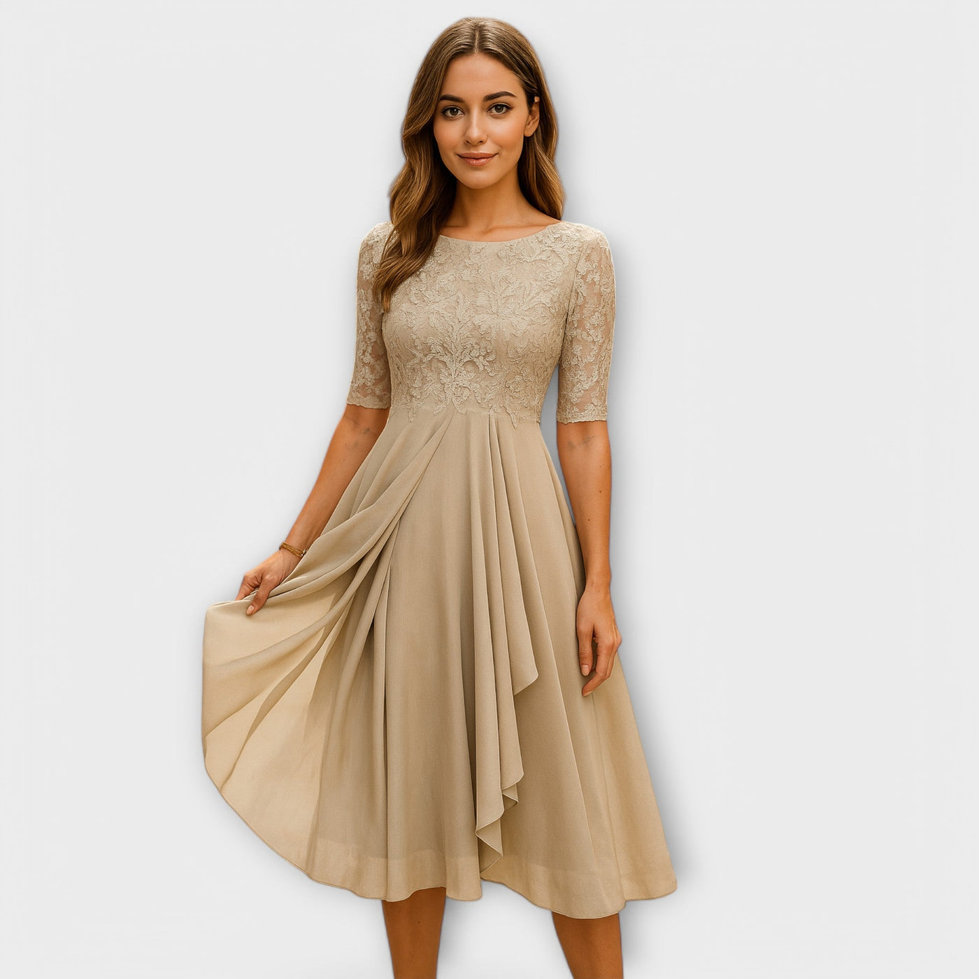 ANNELIE - STICKEREIEN-TRÄUME MIDIKLEID