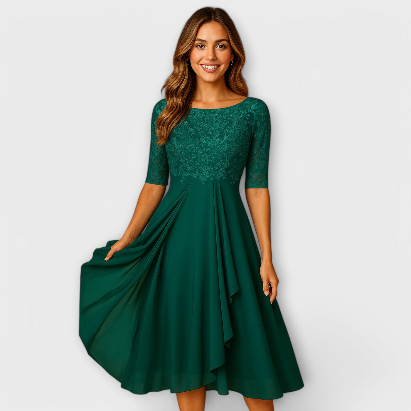 ANNELIE - STICKEREIEN-TRÄUME MIDIKLEID