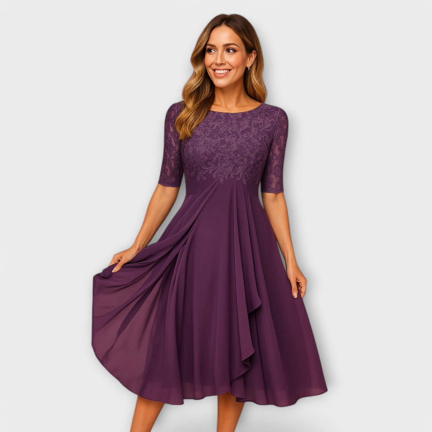 ANNELIE - STICKEREIEN-TRÄUME MIDIKLEID
