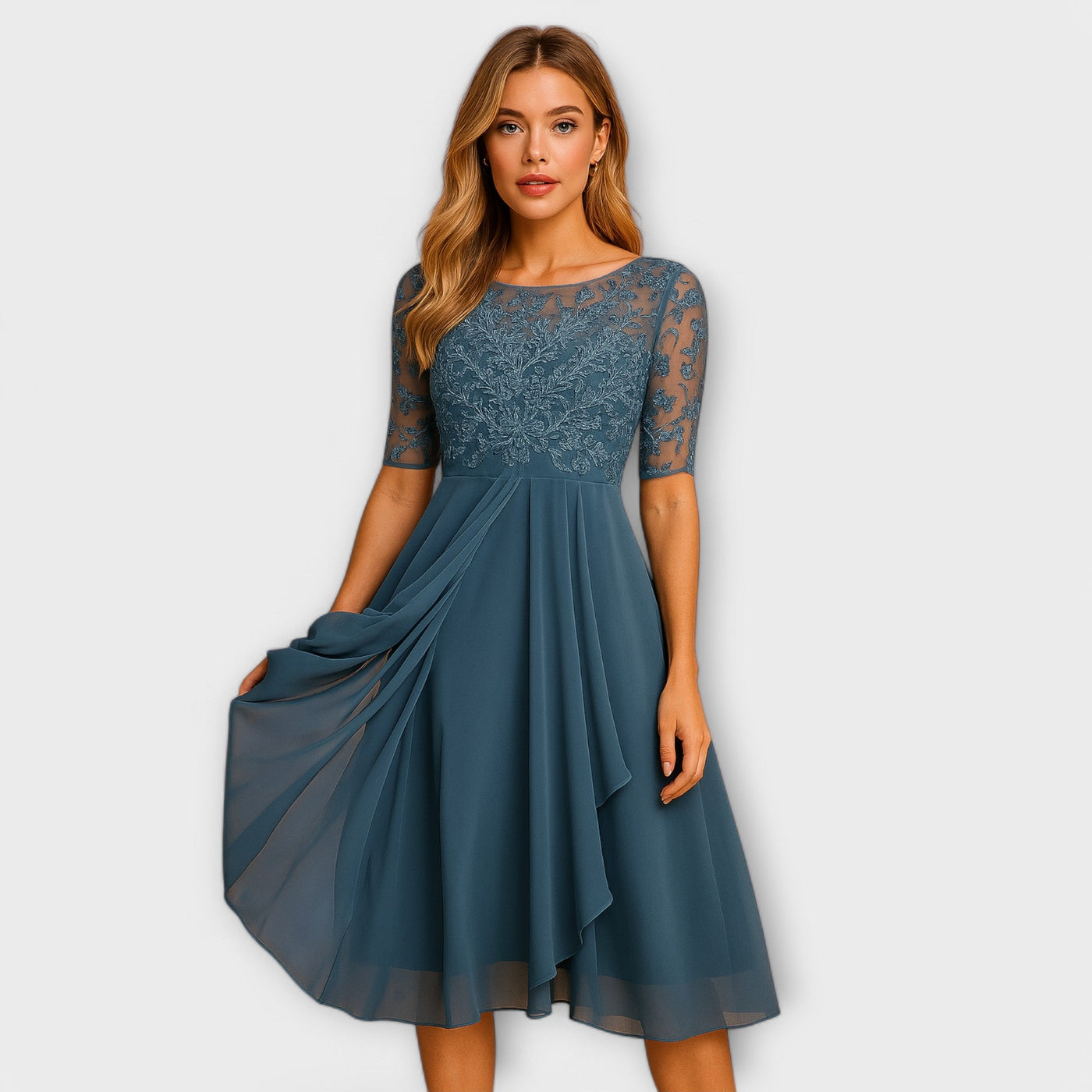 ANNELIE - STICKEREIEN-TRÄUME MIDIKLEID