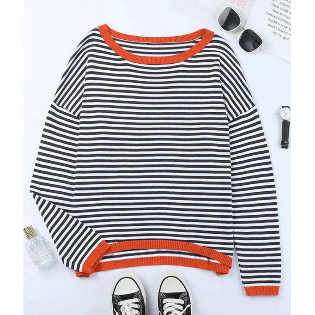 Millan | Damen Streifenmuster Pullover | Langarm