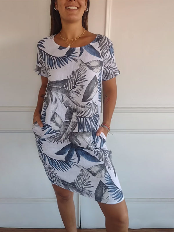 Annelym - Bequemes Kleid Mit Rund Halsausschnitt