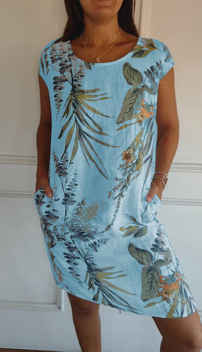 Annelym - Bequemes Kleid Mit Rund Halsausschnitt