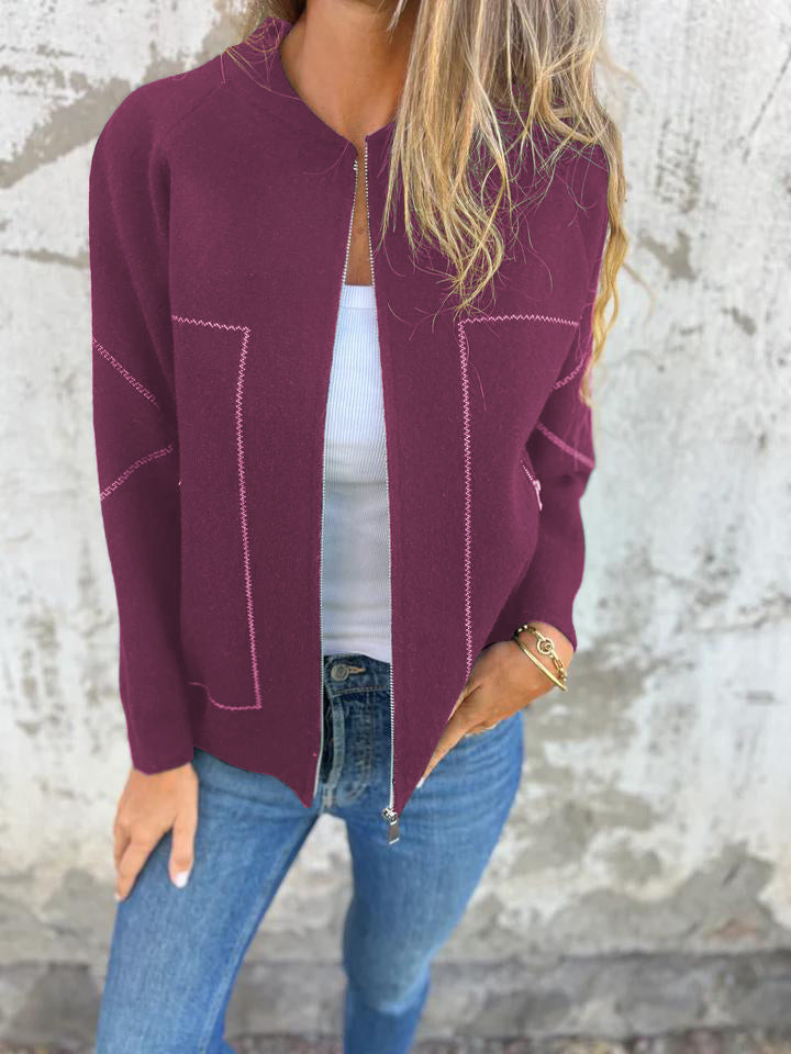 AVY LEICHTE JACKE MIT RUNDHALSAUSSCHNITT