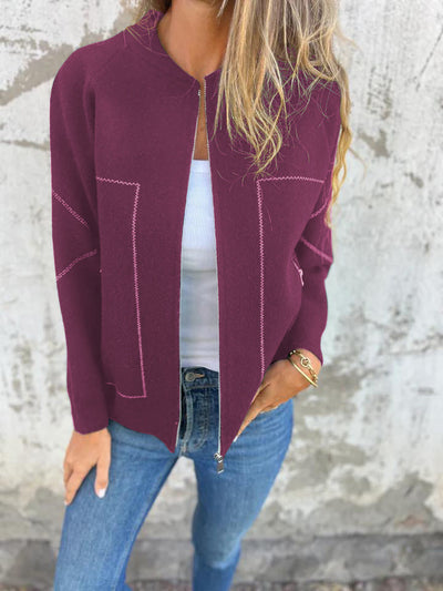AVY LEICHTE JACKE MIT RUNDHALSAUSSCHNITT