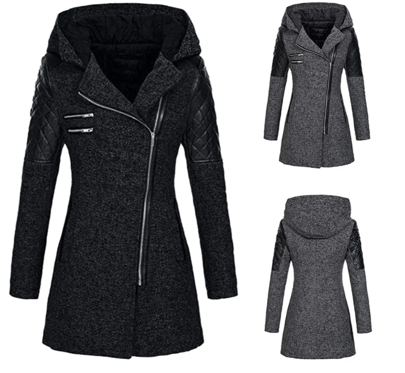 Riley - Lange Winterjacke mit Kapuze für Frauen