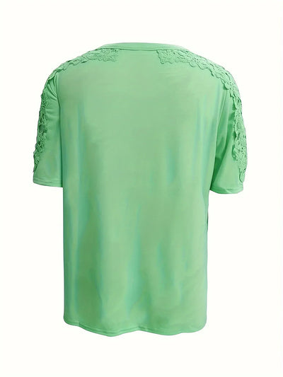 Ancuta – Elegantes Sommer Kurzarm T Hemd Mit Spitze